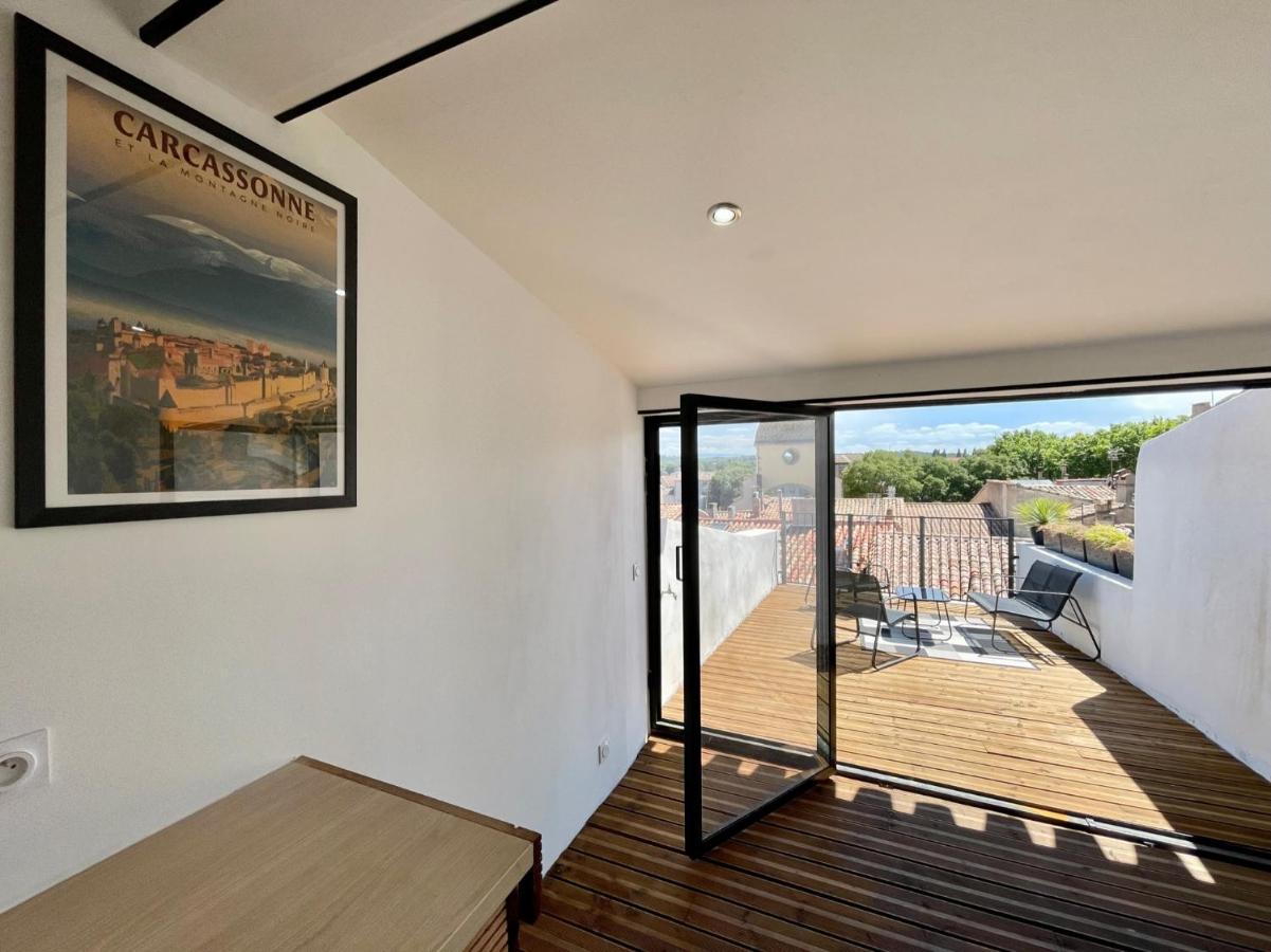 קרקסון Rooftop N°38 - Rooms Et Studios - Vue Cite Medievale מראה חיצוני תמונה